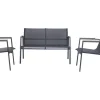 Conjunto de Jardín de Acero y Textilene Efecto Madera MB-224528