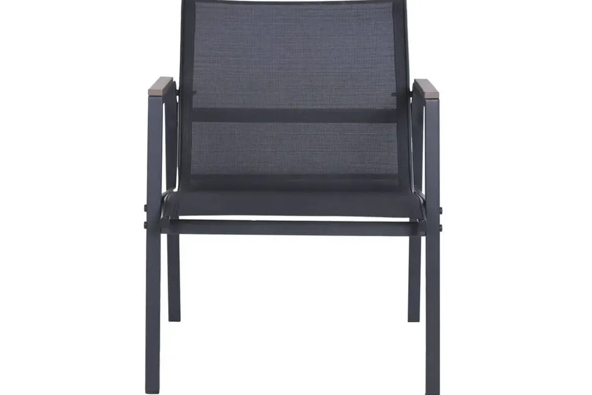Conjunto de Jardín de Acero y Textilene Efecto Madera MB-224528