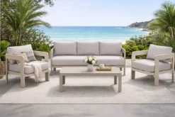 Conjunto de Jardín de Aluminio Arena con Cojines MB-224140