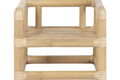 Conjunto de Jardín de Bambú y Ratán Natural 4 Piezas MB-221783