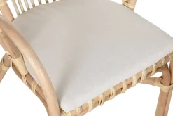 Conjunto de Jardín de Ratán con Cojines de Lino MB-213863