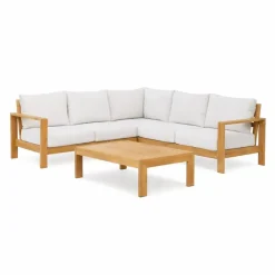 Conjunto de Jardín Esquinero de Aluminio 6 Plazas VALENCIA