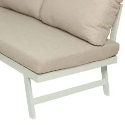 Conjunto de Jardín Estructura de Aluminio Color Beige-Blanco 614435