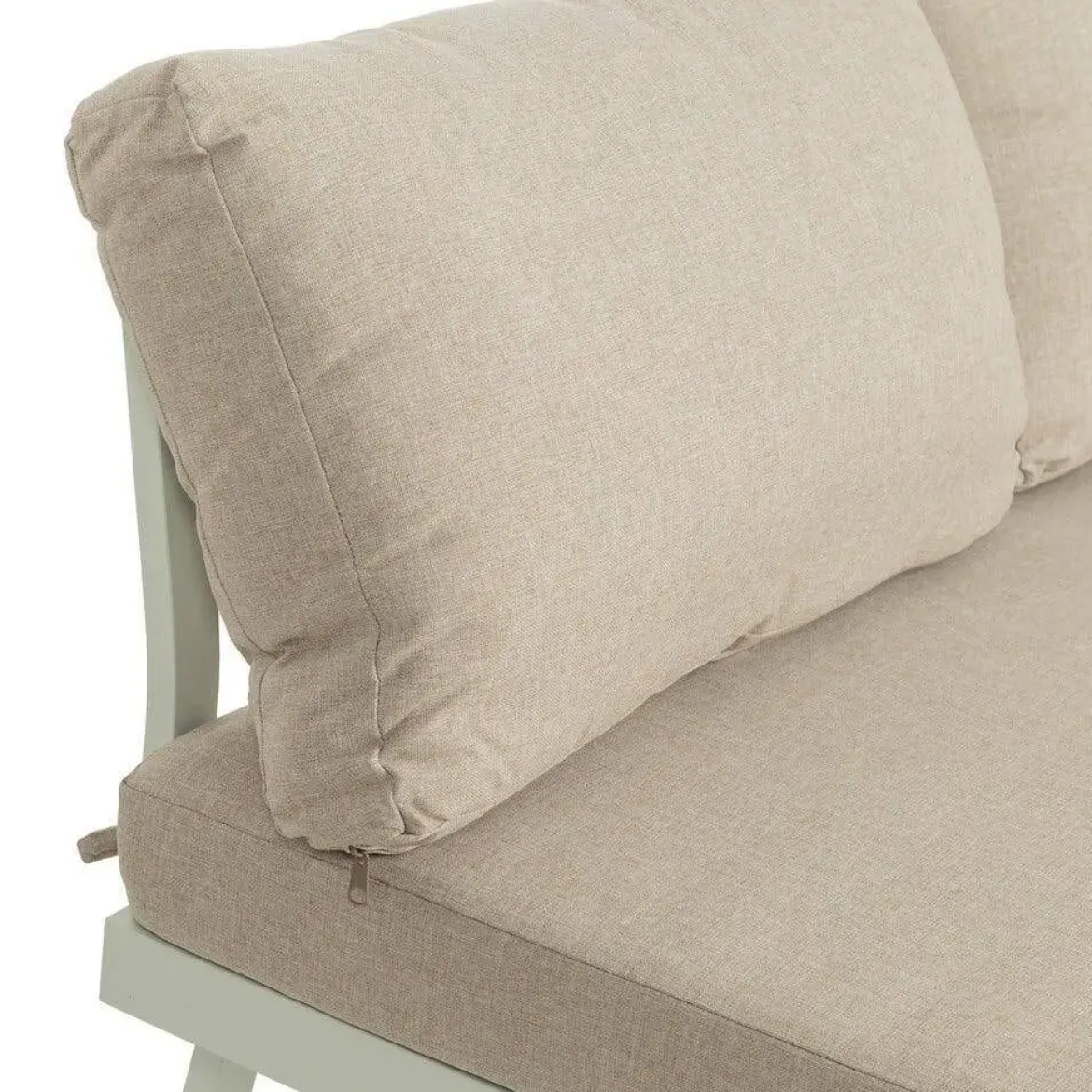 Conjunto de Jardín Estructura de Aluminio Color Beige-Blanco 614435