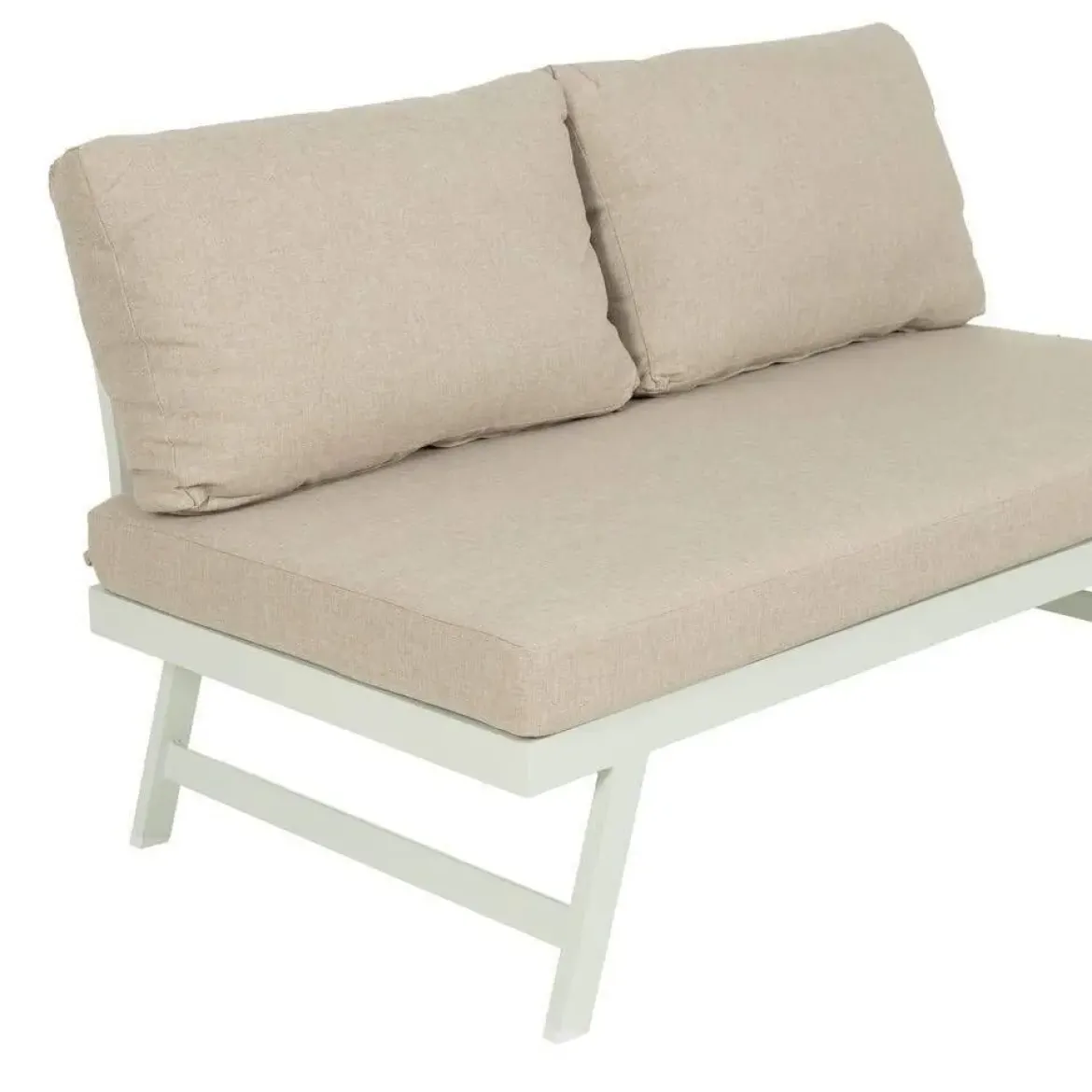 Conjunto de Jardín Estructura de Aluminio Color Beige-Blanco 614435