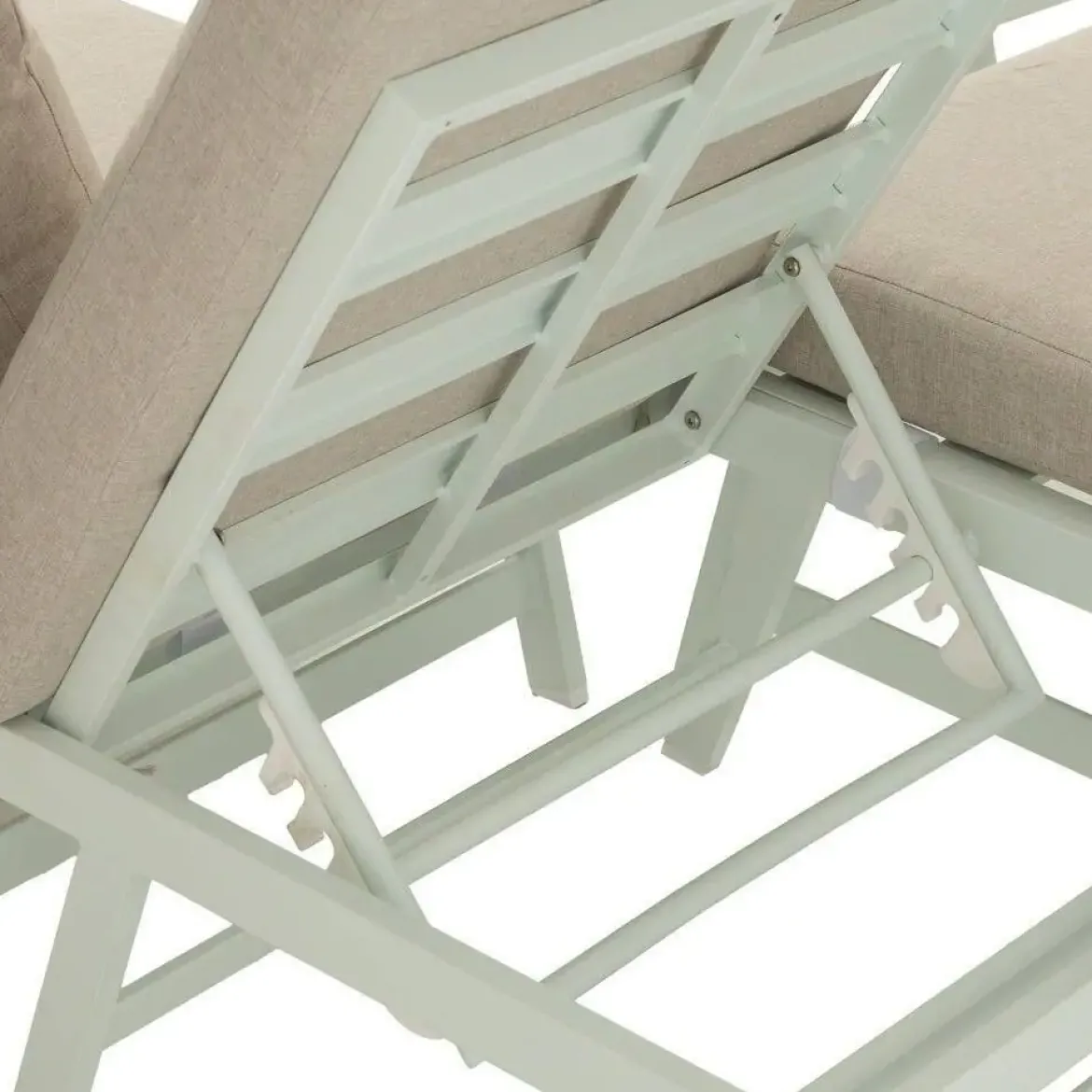 Conjunto de Jardín Estructura de Aluminio Color Beige-Blanco 614435
