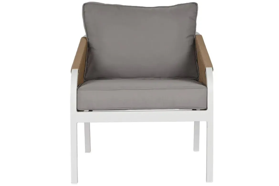 Conjunto de Jardín Estructura de Aluminio Blanco con Cuerda Sintética MB-218296