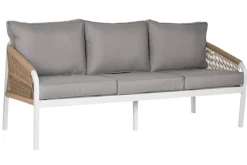Conjunto de Jardín Estructura de Aluminio Blanco con Cuerda Sintética MB-218296