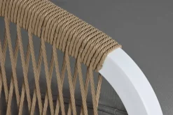 Conjunto de Jardín Estructura de Aluminio Blanco con Cuerda Sintética MB-218296