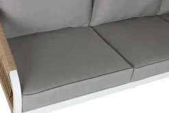 Conjunto de Jardín Estructura de Aluminio Blanco con Cuerda Sintética MB-218296