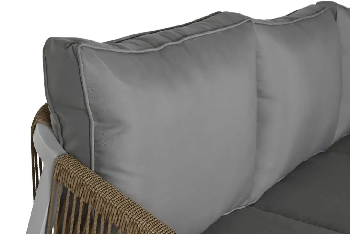 Conjunto de Jardín Estructura de Aluminio Blanco con Cuerda Sintética MB-218296