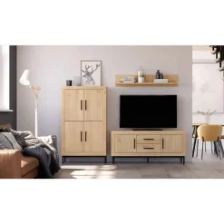 Conjunto de Salón MOON EVO Acabado Roble Nº 23