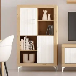 Conjunto de Salón MOON EVO Acabados en Roble, Blanco y Grafito de Melamina Nº 44