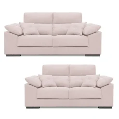 Conjunto de Sofás 3+2 Plazas con Cabezal Reclinable y Asientos Deslizantes NOEMI