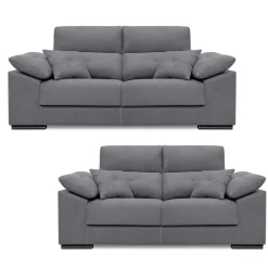 Conjunto de Sofás 3+2 Plazas con Cabezal Reclinable y Asientos Deslizantes NOEMI