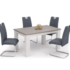 Conjunto Mesa Comedor Gris con 4 Sillas Modernas BERTA