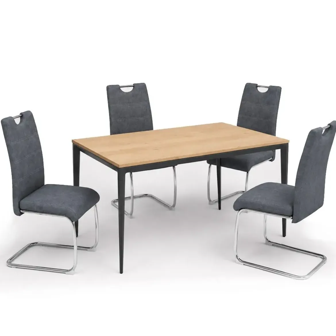 Conjunto Mesa Comedor Moderna con 4 Sillas NESS
