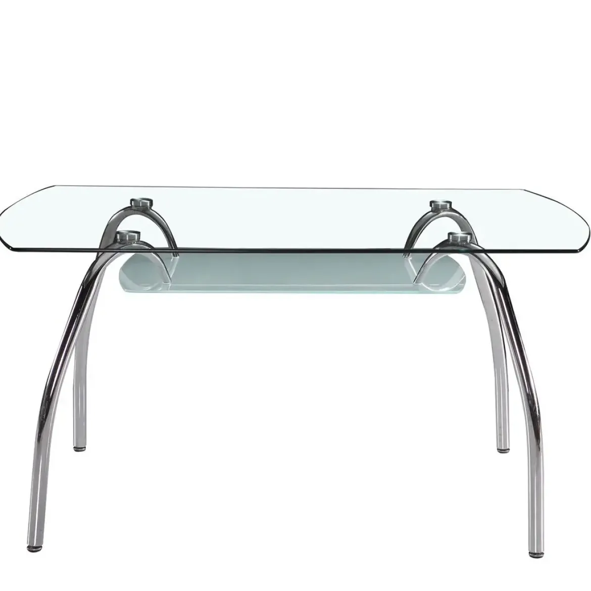 Conjunto Mesa Cristal con 4 Sillas Modernas SAN