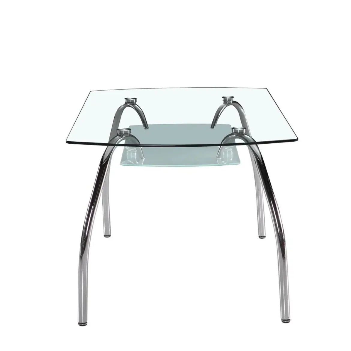 Conjunto Mesa Cristal con 4 Sillas Modernas SAN