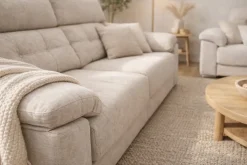 Conjunto Sofás 3+2 plazas ANA con Asientos Deslizantes y Tapizado en Tela