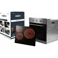 Conjunto Vitrocerámica y Horno INFINITON Inox 59.5cm HV-CB65H30