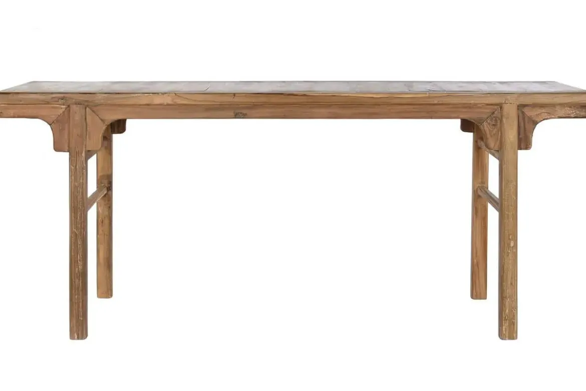 Consola Alargada en Teca Reciclada Natural MB-210556