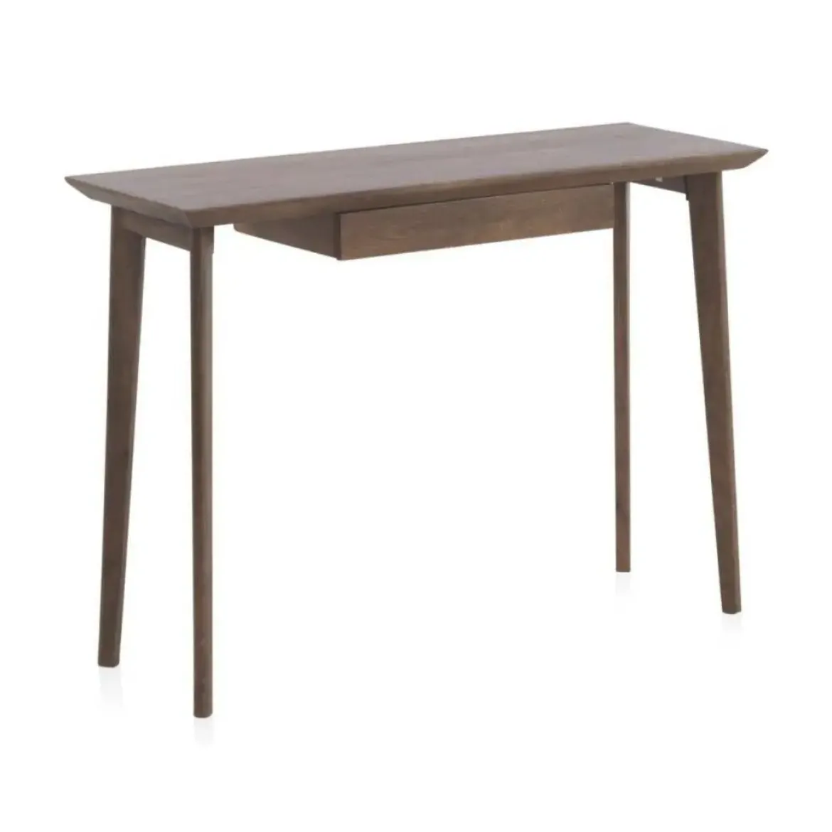 Consola con cajón de madera maciza de acacia acabado natural GABAR 10840