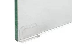 Consola de Cristal con 2 Baldas en MDF Nogal Marrón MB-204502