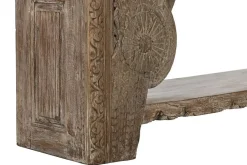Consola de Entrada Tallada en Madera Teca y Mango MB-216511