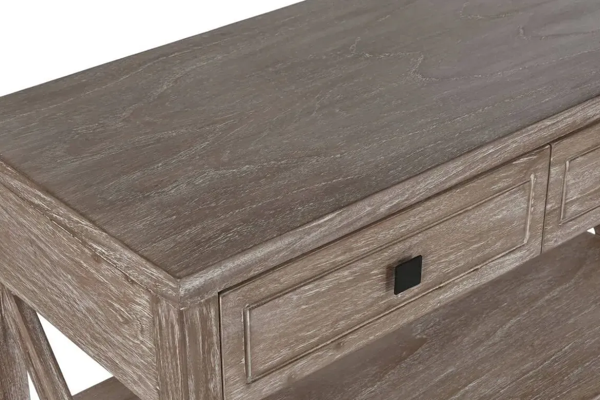Consola de Madera Bayur con Cajones y Estantes MB-215348