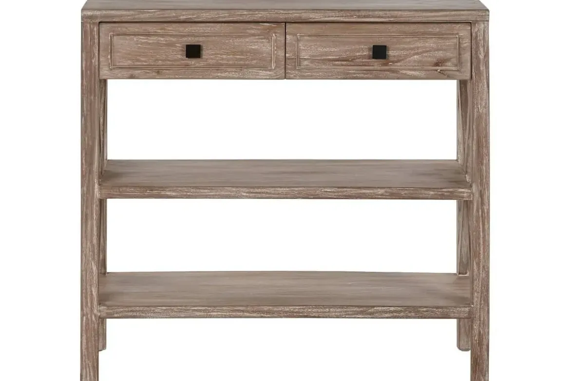 Consola de Madera Bayur con Cajones y Estantes MB-215348