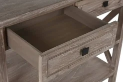 Consola de Madera Bayur con Cajones y Estantes MB-215348
