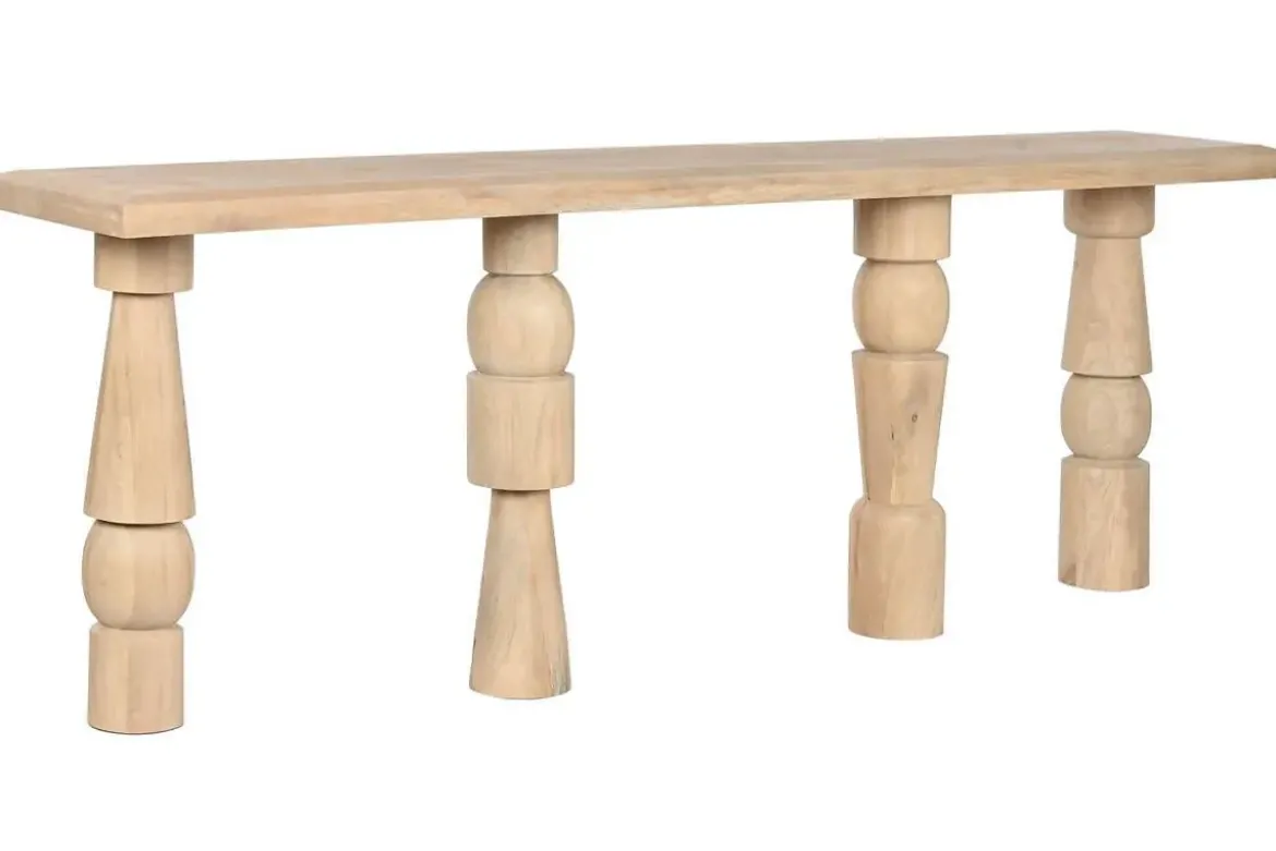 Consola de Madera de Mango Acabado Natural MB-212681