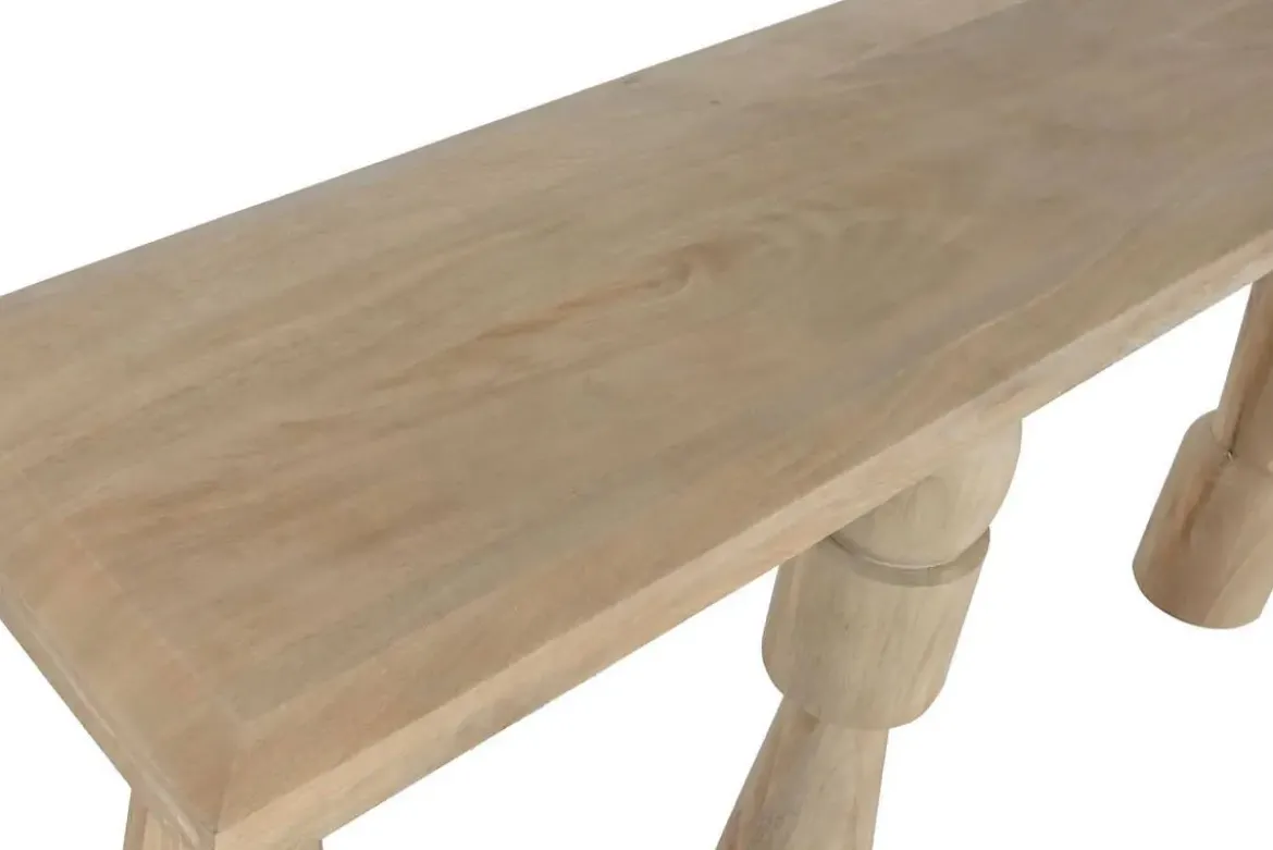 Consola de Madera de Mango Acabado Natural MB-212681
