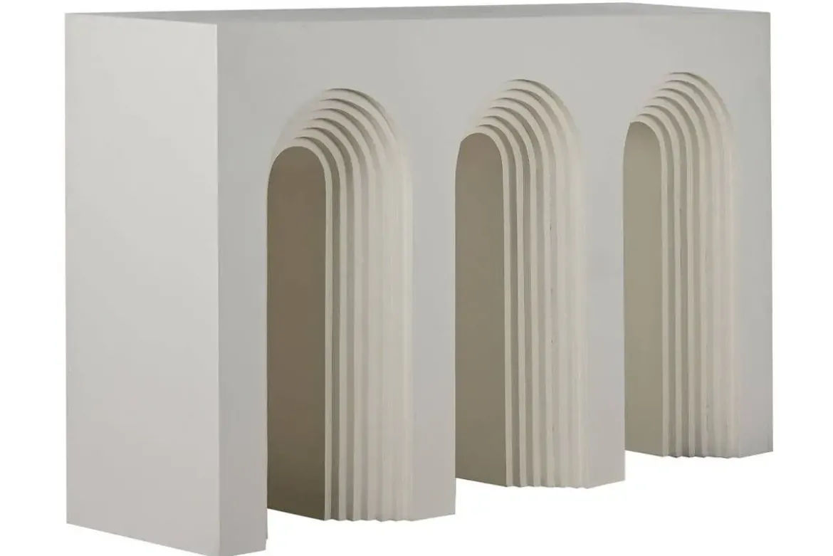 Consola de Madera de Mango Blanca 150 cm MB-213353