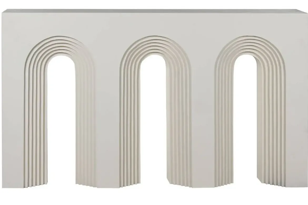 Consola de Madera de Mango Blanca 150 cm MB-213353