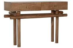 Consola de Madera de Mango Natural 2 Cajones MB-215099
