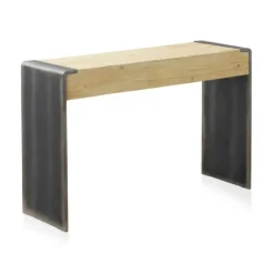 Consola de madera maciza chapada en abeto natural GABAR 10931