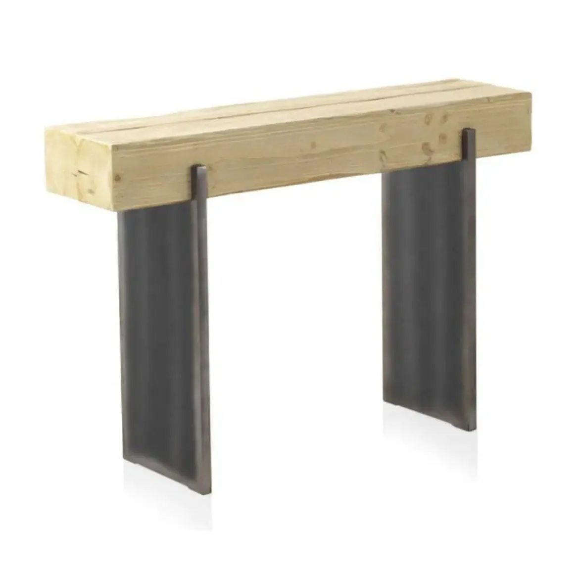 Consola de madera maciza chapada en abeto natural GABAR 10935