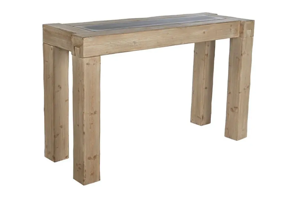 Consola de Madera Natural Abeto MDF MB-209219
