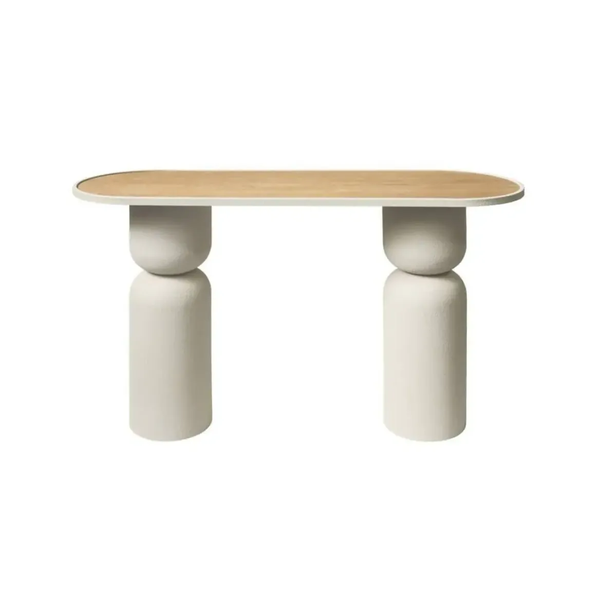 Consola de Madera y Metal Beige 120 cm 38-318