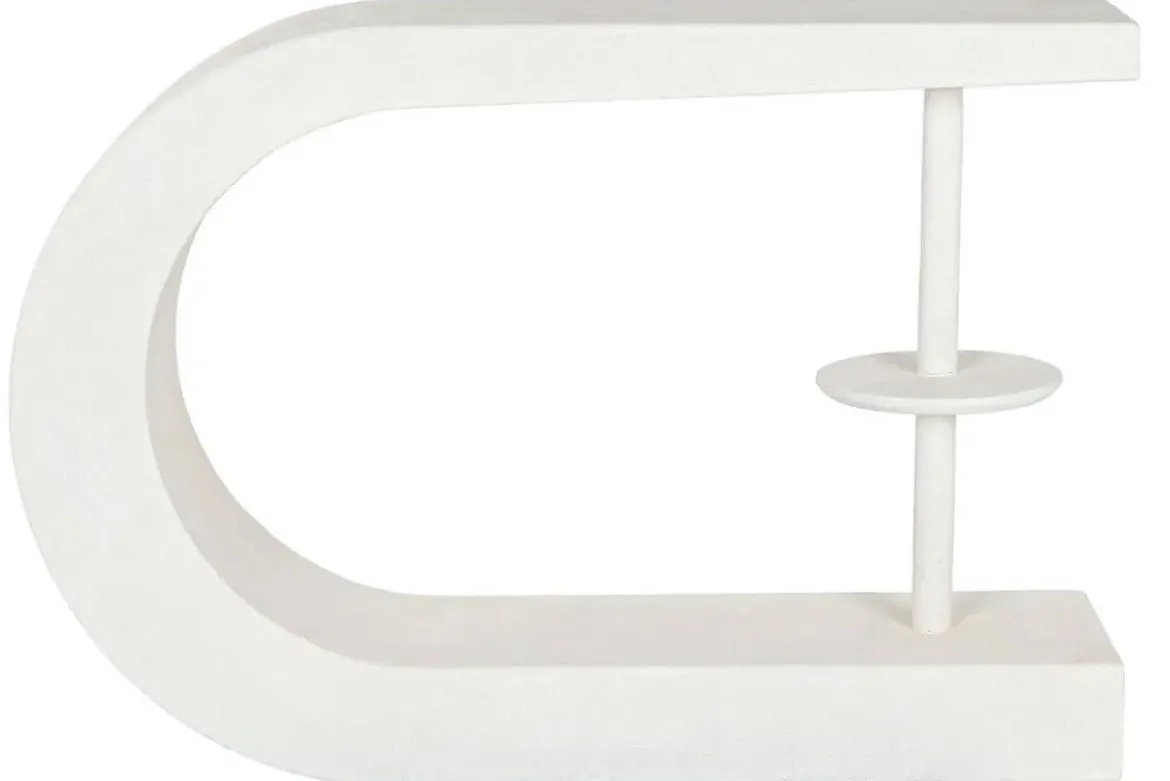 Consola de MDF Acabado Rugoso Blanco MB-216611