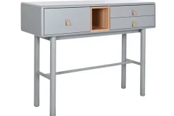 Consola deMDF Gris con 3 Cajones MB-209008