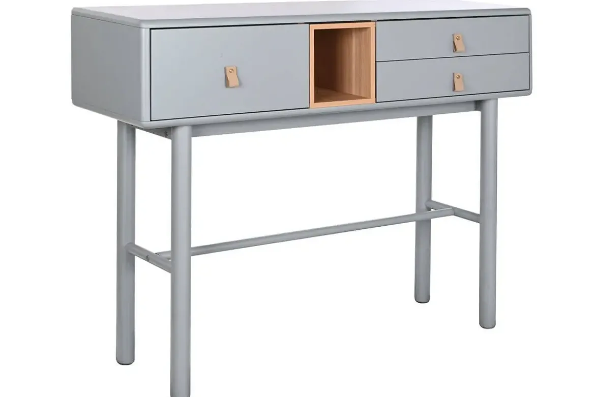 Consola deMDF Gris con 3 Cajones MB-209008
