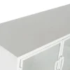 Consola de Metal Blanca con Puertas de Cristal MB-208105