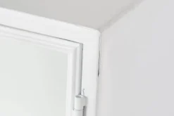 Consola de Metal Blanca con Puertas de Cristal MB-208105