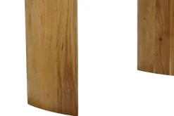 Consola de Mármol Blanco con Madera de Mango 120 cm MB-208508