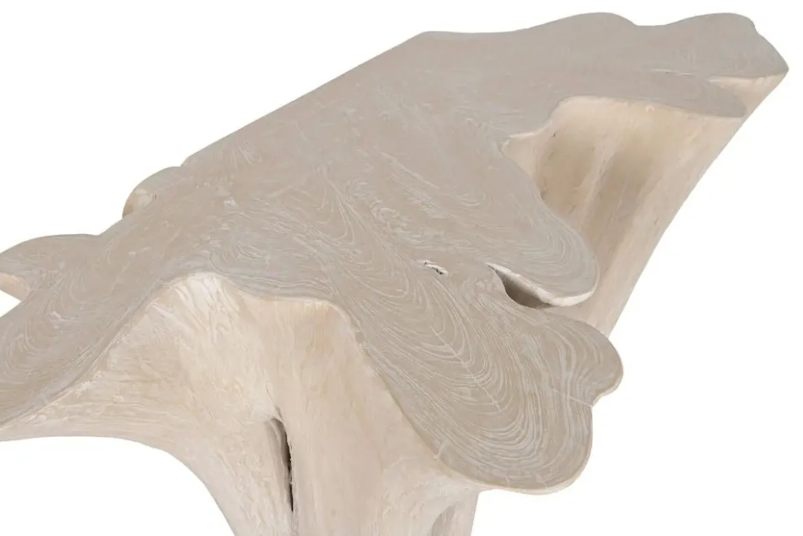 Consola de Raíz de Teca Decapé Blanco MB-223003