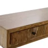 Consola de Recibidor de Acacia con 2 Cajones y Patas de Metal MB-177696