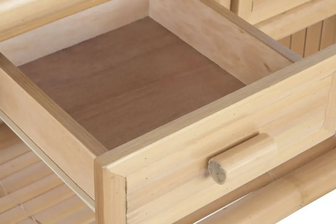 Consola de Recibidor de Bambú y Ratán Natural MB-221752